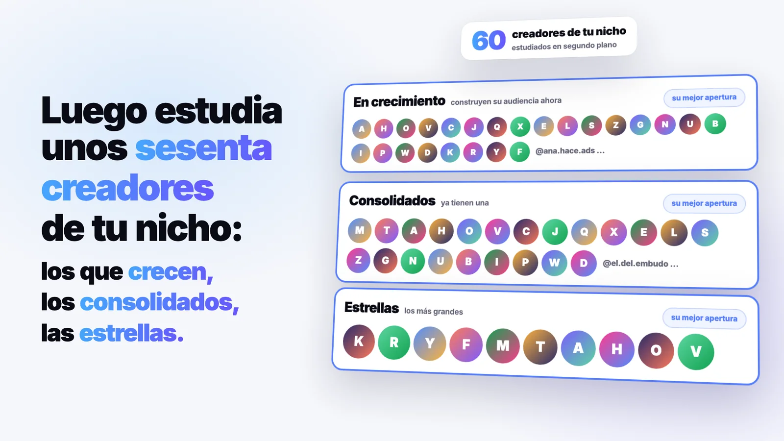 Tu nicho, en tres tamaños