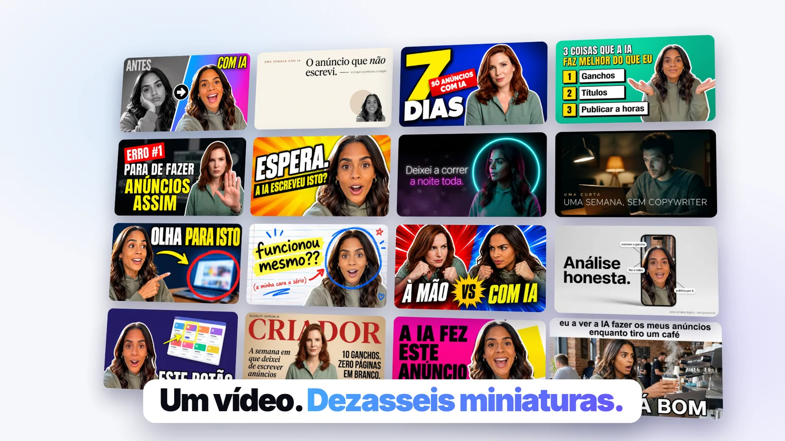 Uma miniatura para cada vídeo